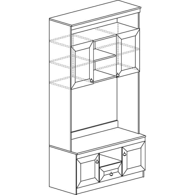 Шкаф под ТВ Инна 610 (Денвер светлый)