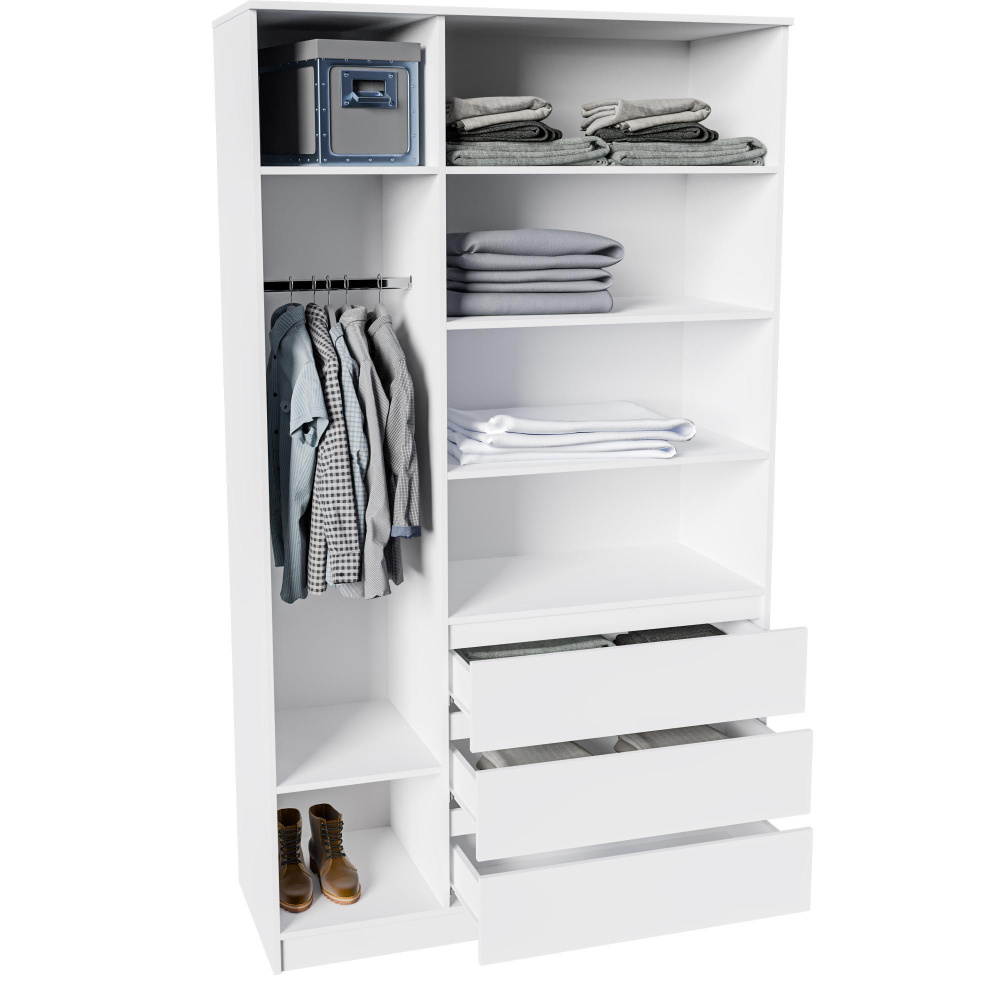 Шкаф Норд 1200 (Белый гладкий)